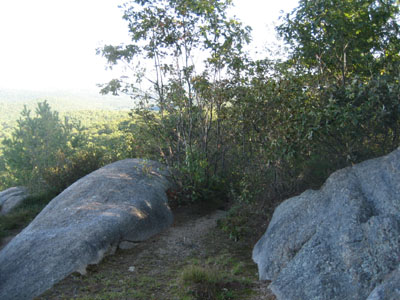 The Metacomet-Monadnock trail on Crag Mountain