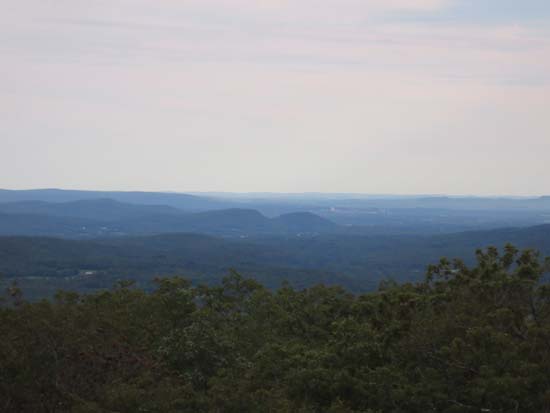 The Sugarloaves and the University of Massachusetts Amherst as seen from the Massaemett fire tower - Click to enlarge