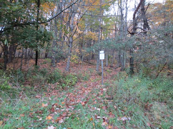 The Fire Tower Trail at the intersection of Route 2 and Halligan Avenue