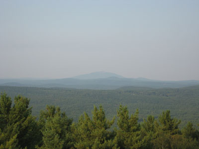 Looking northeast at Mt. Monadnock from Mt. Grace firetower - Click to enlarge
