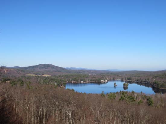 Looking over Stodge Meadow Pond at Mt. Watatic from the Mt. Hunger vista - Click to enlarge