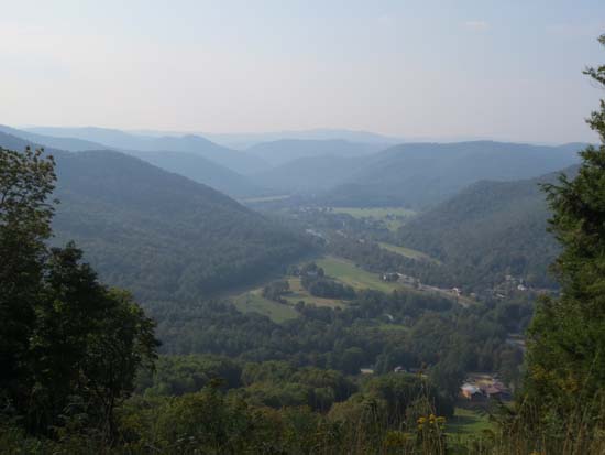 Looking up the Deerfield River valley from near the summit of Mt. Institute - Click to enlarge