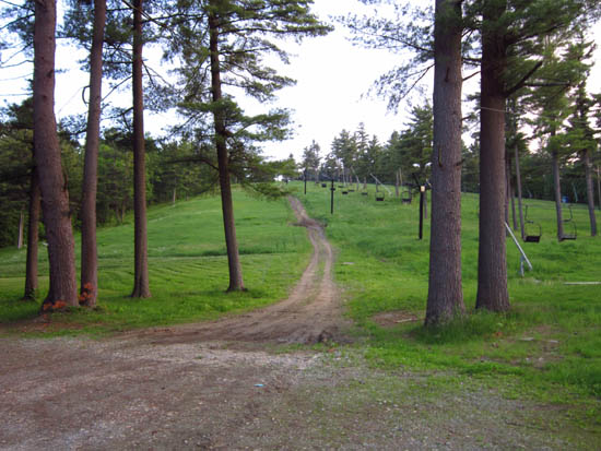 Beginning of gravel lift access road