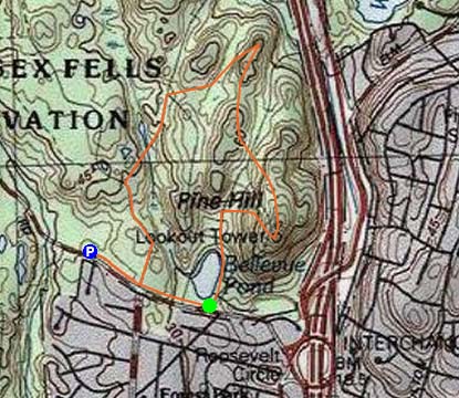 Topographic map of Pine Hill, Wenepoykin Hill