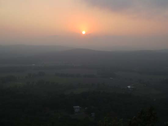 Sunset from Pocumtuck Rock - Click to enlarge