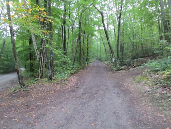 The start of the access road on Pine Nook Road