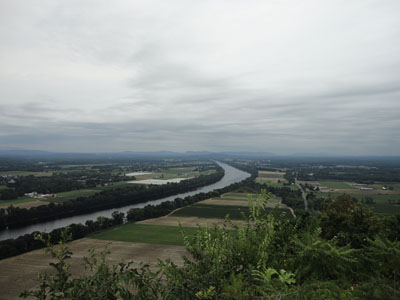 Looking south toward the Mt. Holyoke Range from South Sugarloaf - Click to enlarge