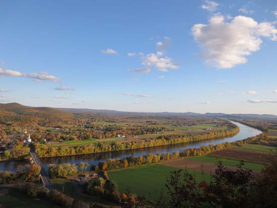 Looking southeast over the Connecticut River from South Sugarloaf - Click to enlarge