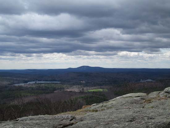 Looking at Wachusett from the southeast ledges of Mt. Watatic - Click to enlarge