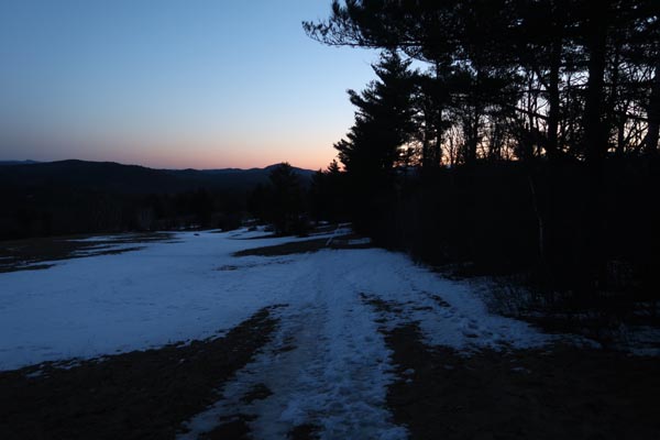 Looking down the path to Acorn Hill