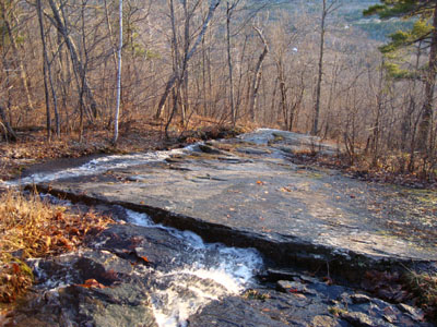 Looking down the Bald Knob Trail