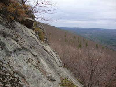 The heading up the west face of Bald Knob
