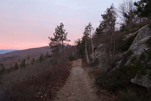 Looking down the Bald Knob Trail