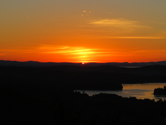 The sunrise from Bald Ledge - Click to enlarge