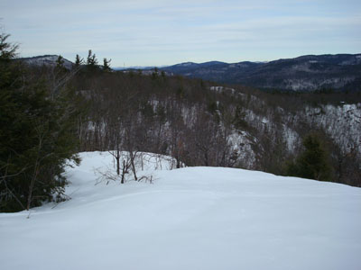 Looking down some of the ledges near the summit of Bald Ledge