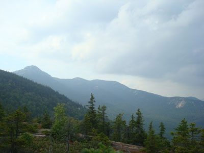 Looking at Mt. Chocorua and the Three Sisters from the Bald Mountain ledges - Click to enlarge