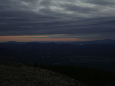 Slight sunset colors as seen from the Bartlett Mountain Ledges - Click to enlarge