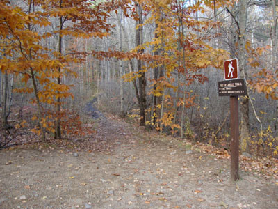 Kearsarge North Trail trailhead on Hurricane Mountain Road
