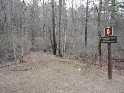 Kearsarge North Trail trailhead on Hurricane Mountain Road
