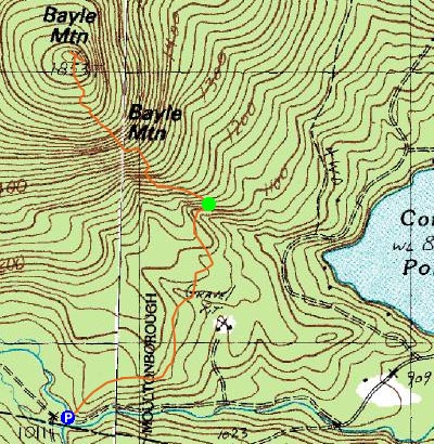 Topographic map of Bayle Mountain