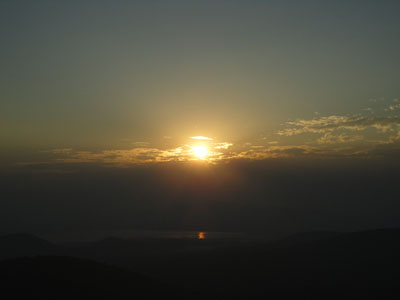 Sunrise over Ossipee Lake as seen from Bayle Mountain - Click to enlarge