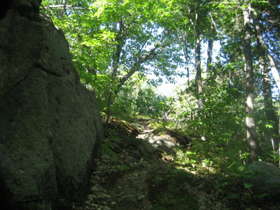 Looking up the trail to Bayle Mountain