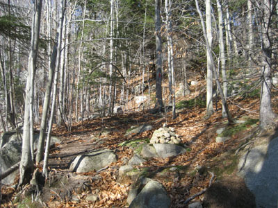 The trailhead to the trail to the Bayle Mountain summit