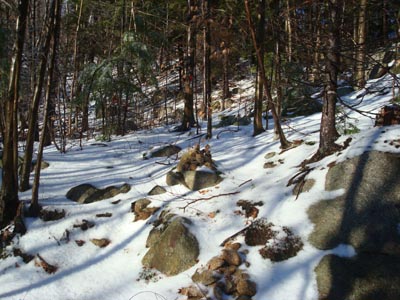 The trailhead to the trail to the Bayle Mountain summit