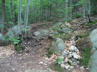 The Bayle Mountain Trail trailhead on the snowmobile trail