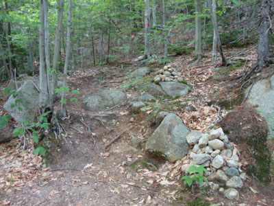 The Bayle Mountain Trail trailhead on the snowmobile trail