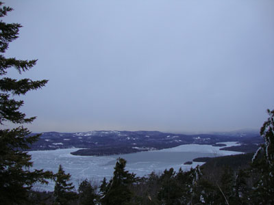 Looking at Newfound Lake from near the summit of Bear Mountain - Click to enlarge