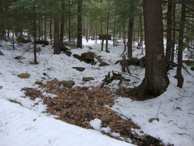 The Bear Mountain Trail trailhead on Bear Mountain Road