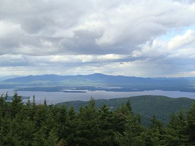 Looking at the Ossipee Mountains from the Belknap Mountain fire tower - Click to enlarge