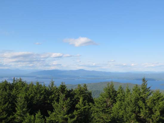 Looking at the Ossipee Range from the Belknap Mountain fire tower - Click to enlarge