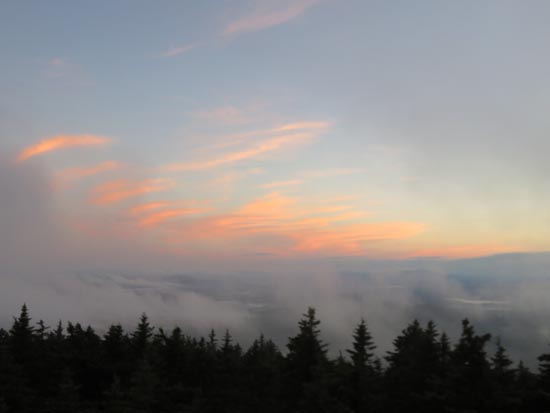 The sunset as seen from the Belknap Mountain fire tower - Click to enlarge