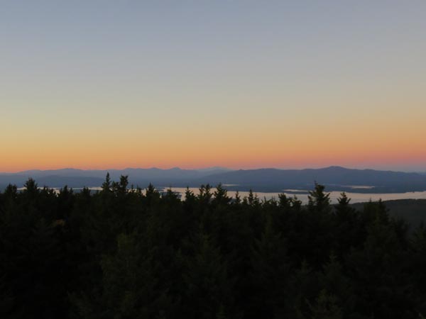 Looking at the Whites and Ossipees from the Belknap Mountain fire tower - Click to enlarge