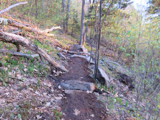 A recently rebuilt stretch of the Red Trail