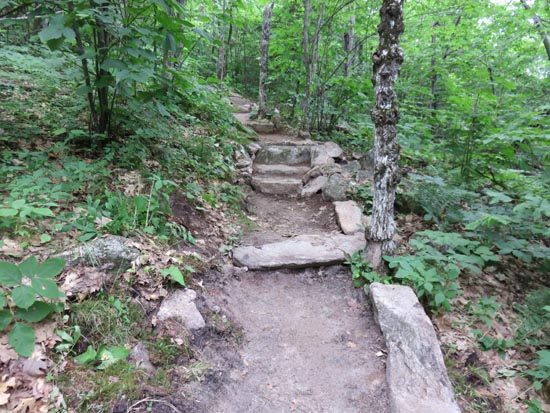 A recently rebuilt stretch of the Red Trail