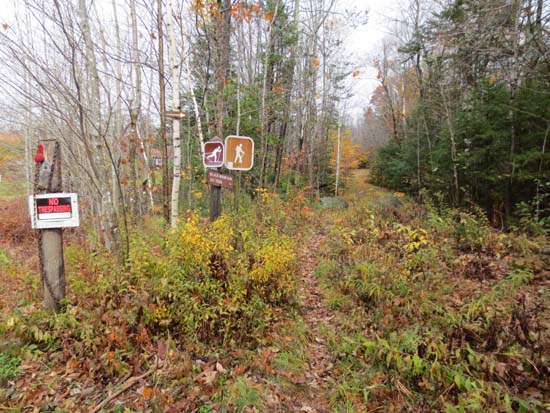 The Black Mountain Ski Trail trailhead