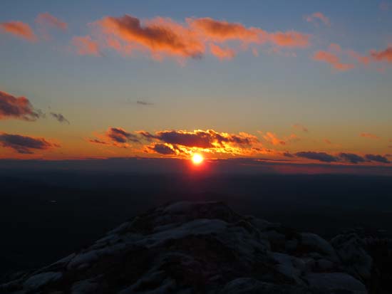 The sunset as seen from the Black Mountain summit ledges - Click to enlarge
