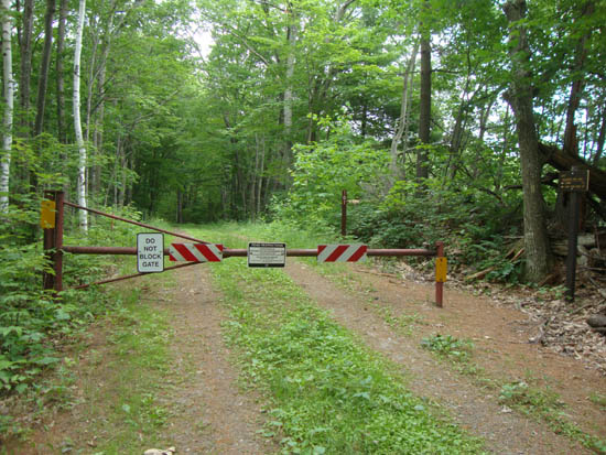 The Blueberry Mountain Trail trailhead