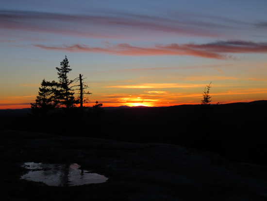 The sunset as seen from the Bog Mountain ledges - Click to enlarge