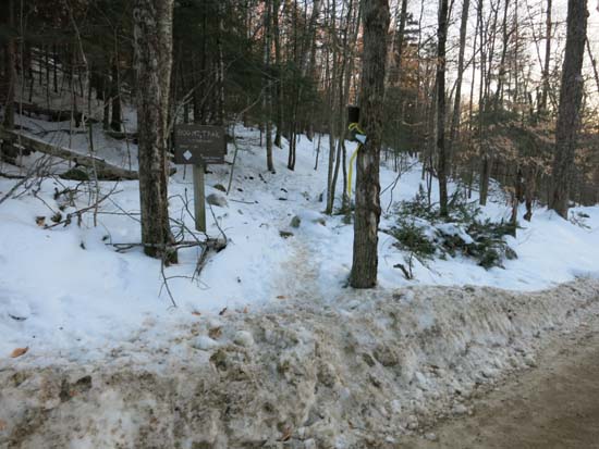 The Bog Mountain Trail trailhead on Stearns Road
