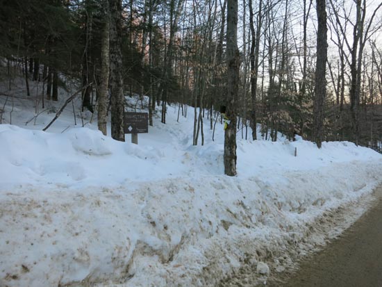 The Bog Mountain Trail trailhead on Stearns Road