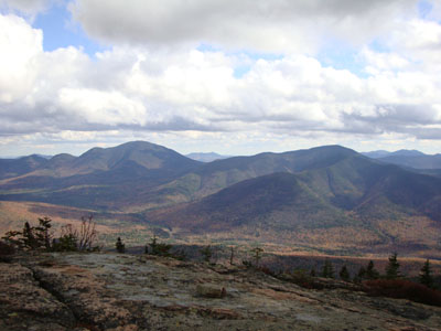 Looking at Mt. Carrigain and Mt. Hancock from Bondcliff - Click to enlarge