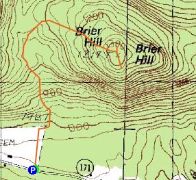 Topographic map of Brier Hill
