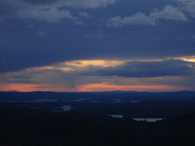 Sunset colors as seen from near the summit of Brier Hill - Click to enlarge