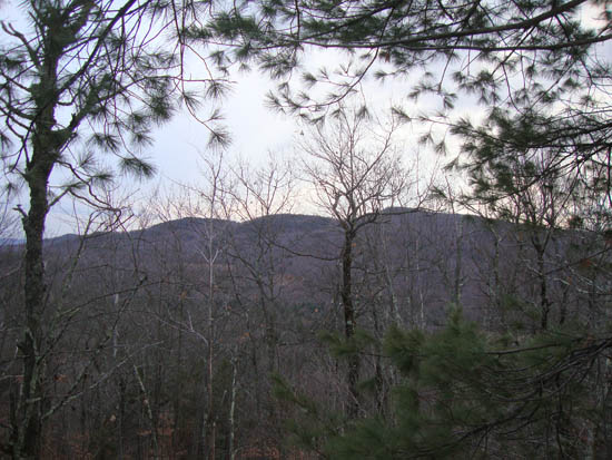 Looking through the trees at Hersey Mountain from Burleigh Mountain - Click to enlarge