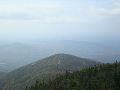 Looking at the peak above the old Mittersill ski area from the Cannon Mountain summit tower - Click to enlarge