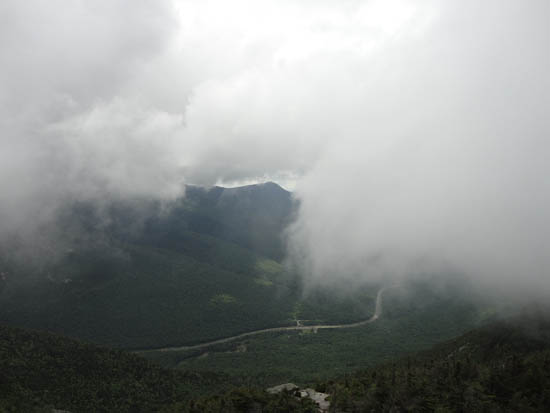 Mt. Liberty as seen through the clouds from Cannon Mountain - Click to enlarge